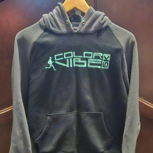 Mens Color Vibe 5K Black & Grey Hoodies Sweatshirt